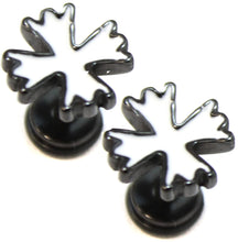Load image into Gallery viewer, PAIR Horn Mens Earrings Stainless Steel Stud Fake Stretcher Plug Upper Ear