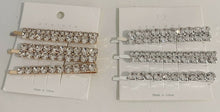 Load image into Gallery viewer, 3 Girls Bling Rhinestone Crystal Bridal Hair Clip Hairpin Slide Grips Clips Set