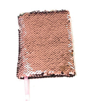 Load image into Gallery viewer, Small A6 Reversible Sequin Notebook Notepad Diary Book Childrens Girls Kids