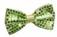 Load image into Gallery viewer, Sequin Satin Shiny Bow Tie Dickie Show Sparkly Fancy Dress Magic Mens Boys