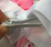 Load image into Gallery viewer, 7 Girls Pink Heart Blue White Purple Big Hair Bow Set with Bow Holder &amp; Gift Bag