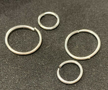 Load image into Gallery viewer, Small 925 Sterling Silver Hoop Sleeper Earrings 8mm 14mm Cartilage Hoops Ring UK