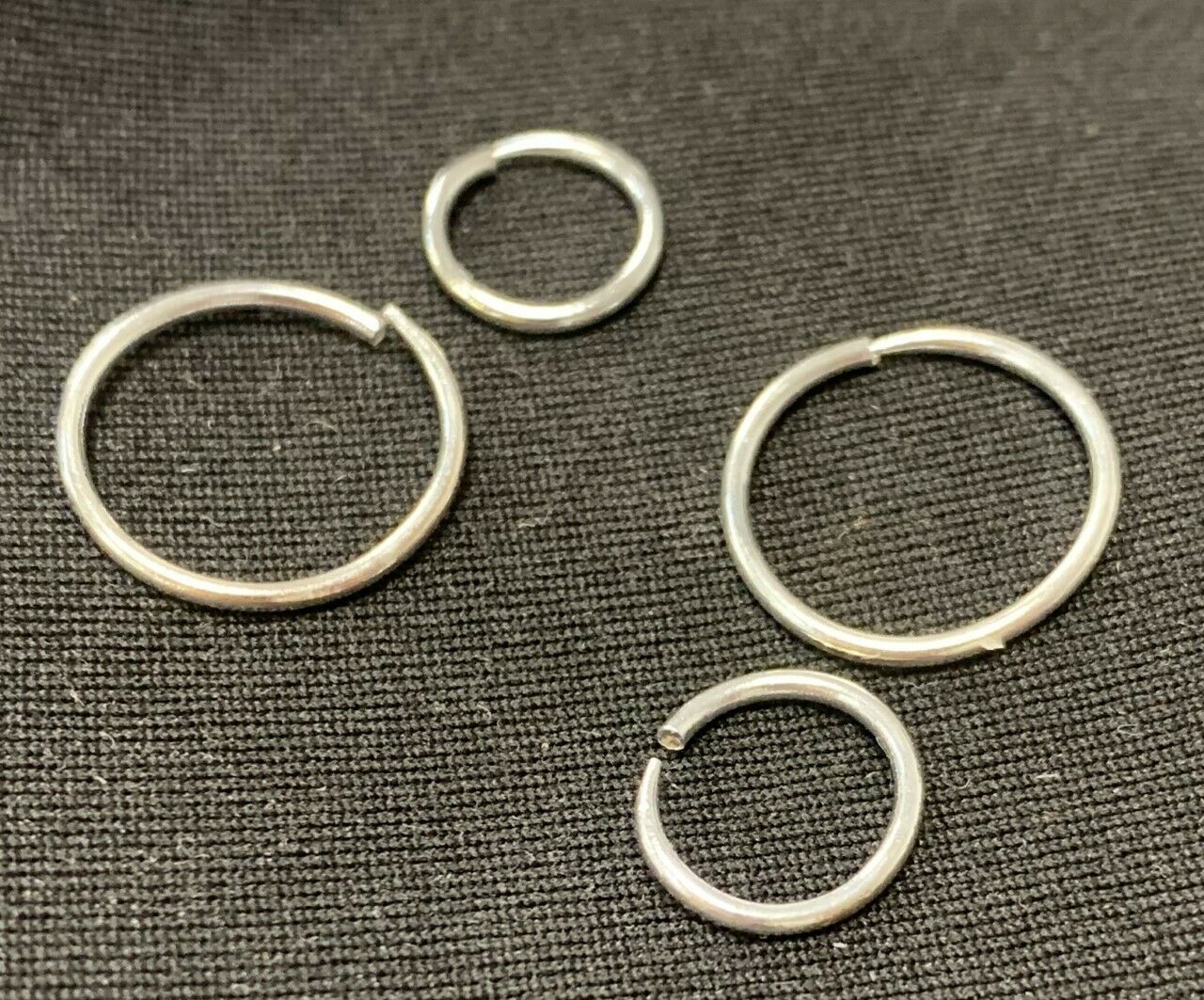 Small 925 Sterling Silver Hoop Sleeper Earrings 8mm 14mm Cartilage Hoops Ring UK
