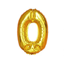 Load image into Gallery viewer, Reusable 16" Birthday Party Gold Number Foil Balloon Self Inflating Air Baloon