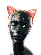 Load image into Gallery viewer, Girls Lace Cat Ear Headband Hairband Costume Fancy Dress Ears Cosplay Party UK