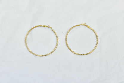 Gold Hoop Earrings Women's Pierced Jewelry in Varied Shapes