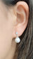 Quality Platinum Silver Plated Zircon Crystal Shell Pearl Dangle Drop Earrings