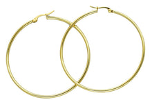 Load image into Gallery viewer, 6cm Stainless Steel Hoop Sleepers Earrings - Silver or Gold