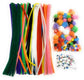 Christmas Craft - Striped Pipe Cleaners Tinsel Pom Poms Googly Eyes Rudolph Set
