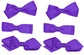 6 PIECE / 3 Pairs SET Kids School Colours Hair Bows Small Grosgrain Ribbon Clips
