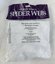 Load image into Gallery viewer, Spider Web w/ 10 Spiders Halloween party Decoration Stretchy Cobweb 200 sq feet