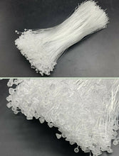 Load image into Gallery viewer, 1000 pcs 5" Hang Tag Nylon String Snap Lock Pin Loop Fastener Hook Tie Clear UK