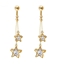 Load image into Gallery viewer, Crystal Drop Dangle Clip On Earrings Tassel Non Pierced Different Designs