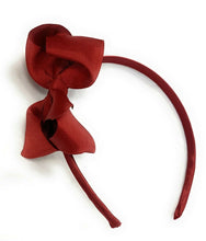 Load image into Gallery viewer, Girls Kids Large Hair Bow Headband Alice Band Ribbon Bands School Wedding Party