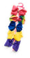 5 Girls Huge Big Hair Bow Set with Bow Holder & Gift Bag - Rainbow Yellow Pink