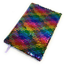Load image into Gallery viewer, Kids A5 Reversible Sequin Notebook Childrens Notepad Writing Journal Diary Book