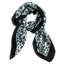 Load image into Gallery viewer, Big Square Leopard Animal Print Head Bandana Neck Thin Faux Silk Scarf 70cmx70cm