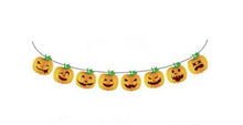 Load image into Gallery viewer, Happy Halloween Party Paper Bunting Decoration Pumpkin Banner Buntings UK Seller