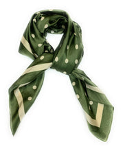 Load image into Gallery viewer, Large Square 70cm Ladies Polka Dots Faux Silk Thin Scarf Neck Warmer Bandana UK