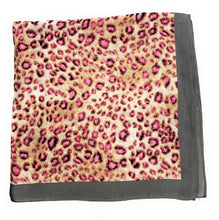 Load image into Gallery viewer, Big Square Leopard Animal Print Head Bandana Neck Thin Faux Silk Scarf 70cmx70cm