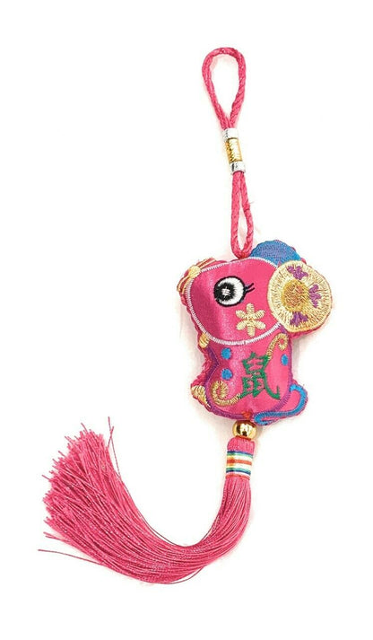 Lucky Tassel Chinese New Year Wall Hanging Car Deco Bag Charm - Zodiac Animals