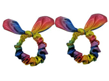 Load image into Gallery viewer, Pair of 2 Hair Scrunchies Girls Hair Bobbles Elastics Hair Bow / Bunny Ears Set