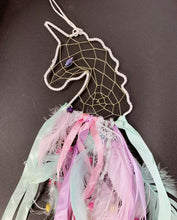 Load image into Gallery viewer, Unicorn Dreamcatcher – Purple &amp; Green, 44cm