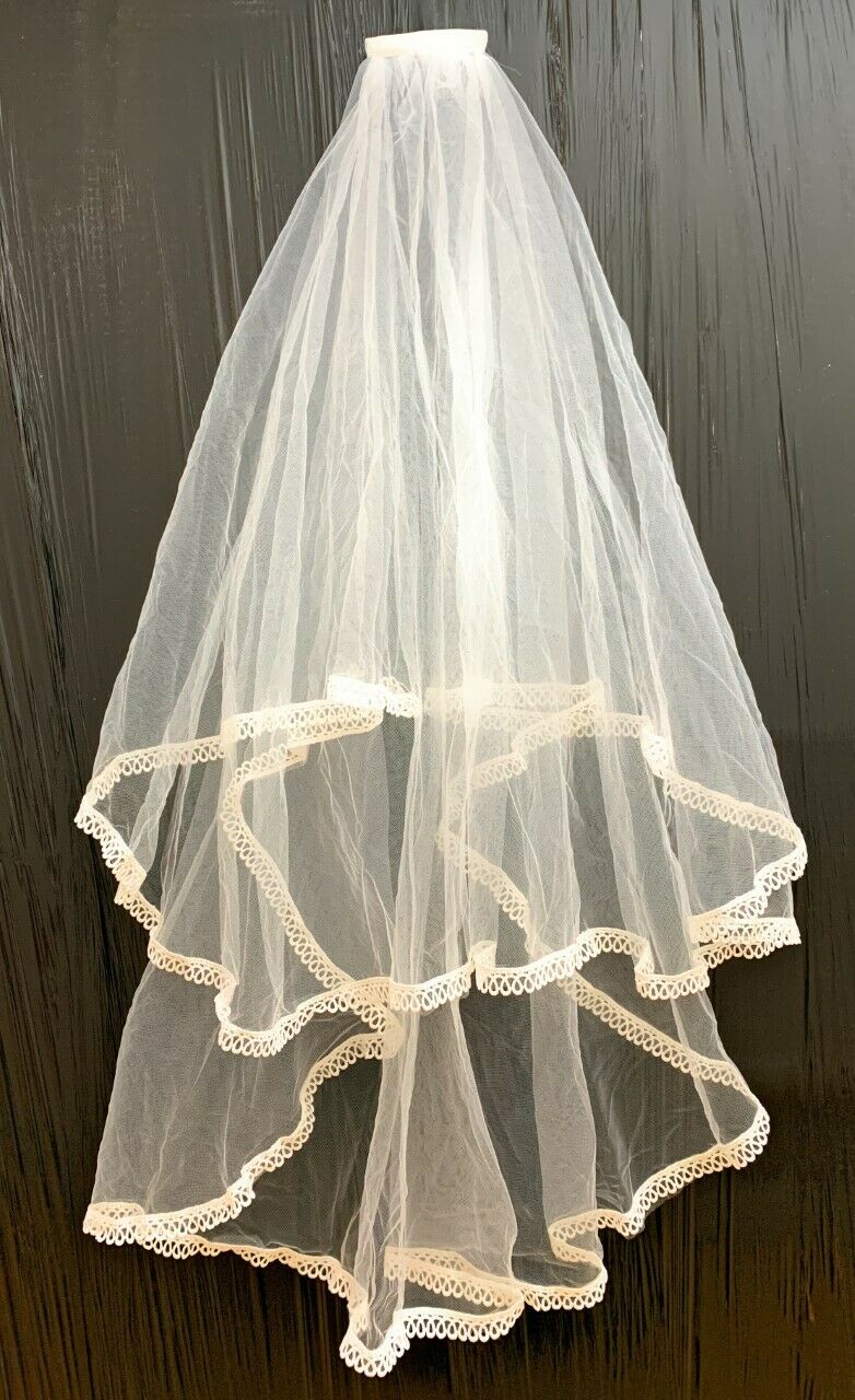 White Bridal Lace Veil on Comb Bride to Be Hen Night Bachelorette Wedding Party