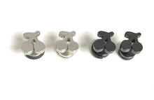 Load image into Gallery viewer, PAIR Mens Stainless Steel Stud Earrings Screw Back Womens Girls Boys Studs Gift