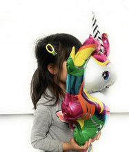 Load image into Gallery viewer, Reusable 18" Happy Birthday Party Foil Balloon Self Inflating Air Baloon Unicorn