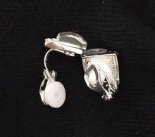Load image into Gallery viewer, Girls Womans Square Crystal Diamante CLIP ON Earrings Studs
