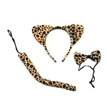 Load image into Gallery viewer, Animal Costume Ears Tail Bow Tie SET Headband Kids SCHOOL PLAY DRAMA FANCY DRESS