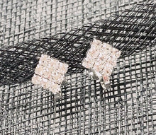 Load image into Gallery viewer, Silver Tone Diamante Crystal Clips Clip On Earrings Studs Bridal Non Pierced UK