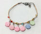 Girls Kids Adjustable Bracelet Clay Rose Stone Beads Glass Cherry Charm Fruit