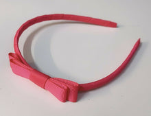 Load image into Gallery viewer, Classic Girls Children's Hair Bow Alice Band Headband Handmade - over 20 Colours