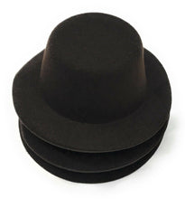 Load image into Gallery viewer, Set of 4 x Mini Round Top Hat Cap Fascinator Felt Hat Base Supplies Wholesale