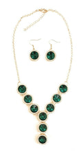 Load image into Gallery viewer, Women Bridal Wedding Prom Party Glass Crystal Bib Necklace Clip On Earrings Set