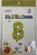 Load image into Gallery viewer, Reusable 16" Birthday Party Gold Number Foil Balloon Self Inflating Air Baloon