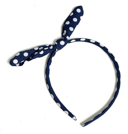 Vintage Wide Ribbon Bowknot Headband Hairband Bunny Ears Wire Bendy Bow Alice UK