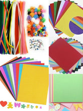 Load image into Gallery viewer, Mega Craft Pack Gift Set - Pipe Cleaners Origami Felt Glitter Paper Card Xmas UK
