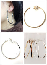 Load image into Gallery viewer, 6cm Women's Fashion Hoop CLIP ON Hoops Earrings Medium Size Non Pierced Copper