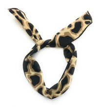 Load image into Gallery viewer, Leopard Wired Headband Retro Head Scarf Bandana ROCKABILLY Hair Band Vintage UK