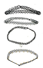 Load image into Gallery viewer, Black Tattoo Choker Stretchy Necklace Retro Henna Vintage Elastic Boho 90s NEW