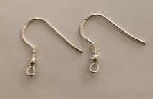 Load image into Gallery viewer, A Pair of 925 Sterling Silver Fish Hook Earring Wires Earrings Hooks Findings