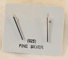 Load image into Gallery viewer, Women's Girls Classic 925 Sterling Silver Earrings (Gift Pouch) Rod Studs Stud