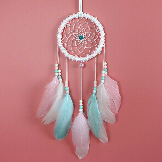 Girls Adults' Dream Catcher Dreamcatcher Baby Pink Blue Beaded Xmas Bday Gift