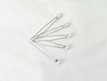 Load image into Gallery viewer, Wedding Pearl Hair Pins 5pcs Bridal Accessories Headpieces for Women Girls