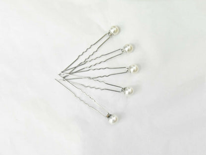 Wedding Pearl Hair Pins 5pcs Bridal Accessories Headpieces for Women Girls