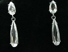Load image into Gallery viewer, Quality Clear Platinum Silver Plated Zircon Crystal Dangle Water Drop Earrings