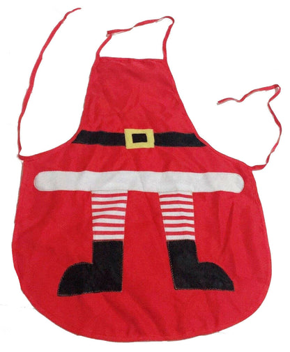 Unisex Red Christmas Santa Clause Apron Novelty Cotton - Gift UK Cooking
